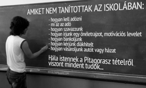 Amit nem tanultunk meg az iskolában