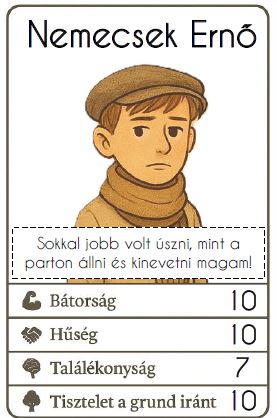 Kártya: Nemecsek Ernő