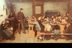 A képen Albert Anker: A falusi iskola. Forrás: https://www.meisterdrucke.hu/